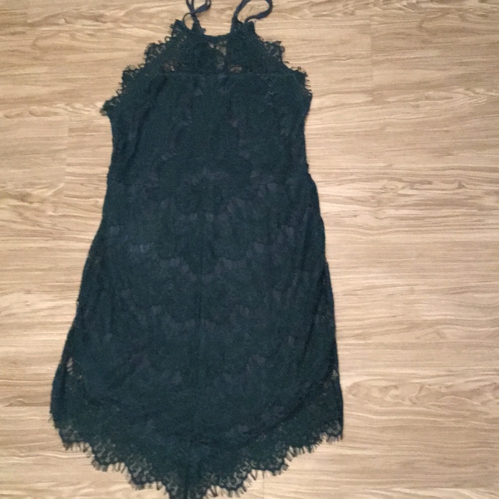 NWT Free People She’s got in green lace slip sizeL - Picture 2 of 8